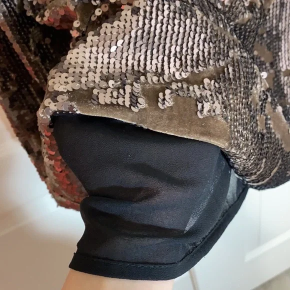 Anthropologie Sequin Mini Dress in Bronze - Picture 12 of 14